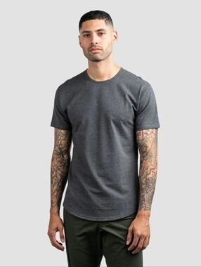Bylt Premium Basics Drop-Cut: LUX Short Sleeve Grey Performance T-shirt